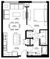 1500 Nicollet_1 Bedroom Floor Plan